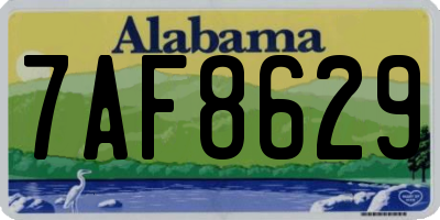 AL license plate 7AF8629
