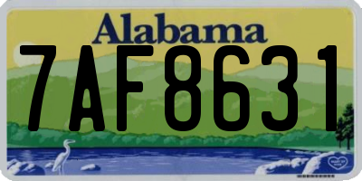 AL license plate 7AF8631