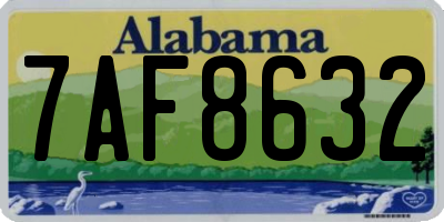 AL license plate 7AF8632
