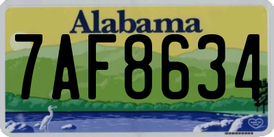 AL license plate 7AF8634