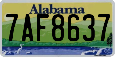 AL license plate 7AF8637