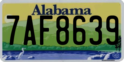 AL license plate 7AF8639