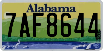 AL license plate 7AF8644