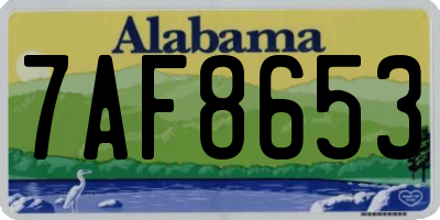 AL license plate 7AF8653