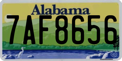 AL license plate 7AF8656