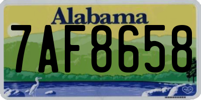AL license plate 7AF8658