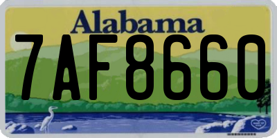 AL license plate 7AF8660