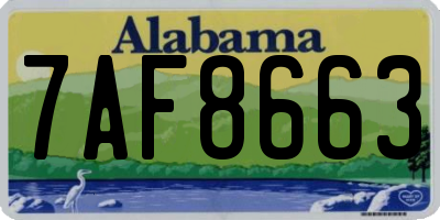AL license plate 7AF8663