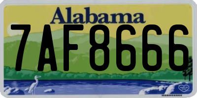 AL license plate 7AF8666