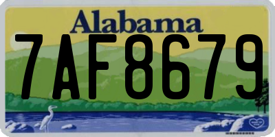 AL license plate 7AF8679