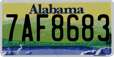 AL license plate 7AF8683