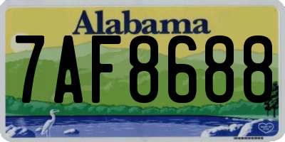 AL license plate 7AF8688