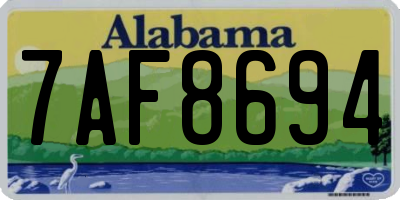 AL license plate 7AF8694