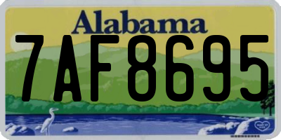 AL license plate 7AF8695