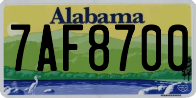 AL license plate 7AF8700