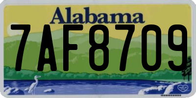 AL license plate 7AF8709