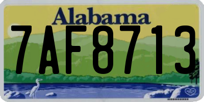 AL license plate 7AF8713