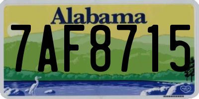 AL license plate 7AF8715