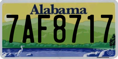 AL license plate 7AF8717
