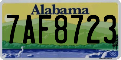 AL license plate 7AF8723