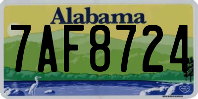 AL license plate 7AF8724