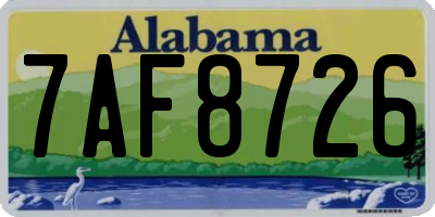 AL license plate 7AF8726