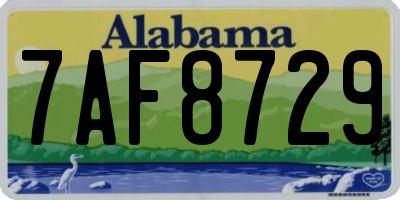 AL license plate 7AF8729