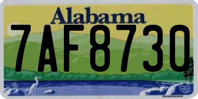 AL license plate 7AF8730