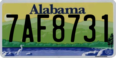 AL license plate 7AF8731