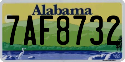 AL license plate 7AF8732
