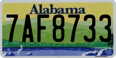 AL license plate 7AF8733
