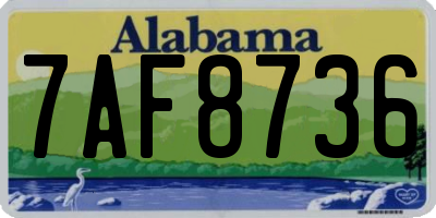 AL license plate 7AF8736