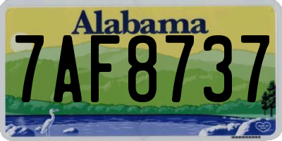 AL license plate 7AF8737