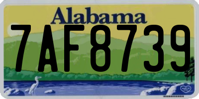 AL license plate 7AF8739