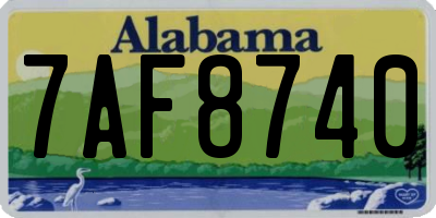 AL license plate 7AF8740
