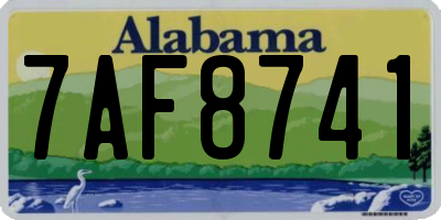 AL license plate 7AF8741