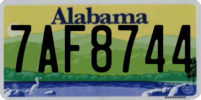 AL license plate 7AF8744