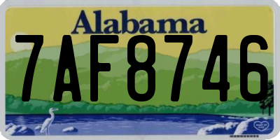 AL license plate 7AF8746