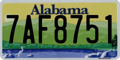 AL license plate 7AF8751