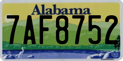 AL license plate 7AF8752