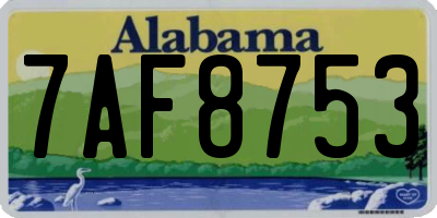 AL license plate 7AF8753