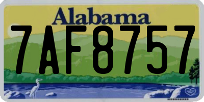 AL license plate 7AF8757