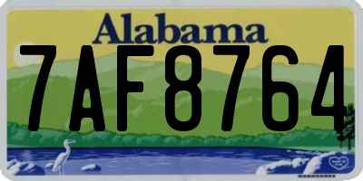 AL license plate 7AF8764