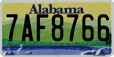 AL license plate 7AF8766