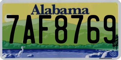 AL license plate 7AF8769