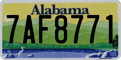 AL license plate 7AF8771