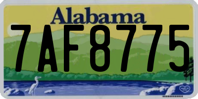 AL license plate 7AF8775