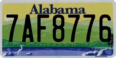 AL license plate 7AF8776