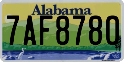 AL license plate 7AF8780