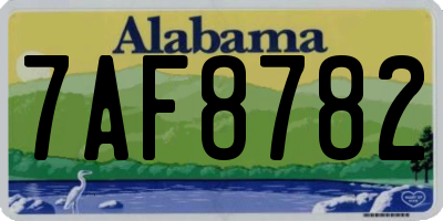 AL license plate 7AF8782